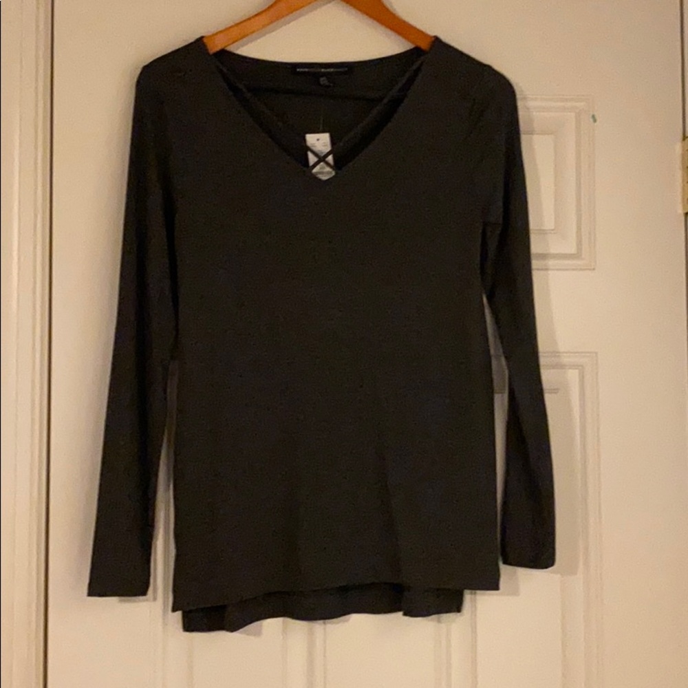 Cross v neck top